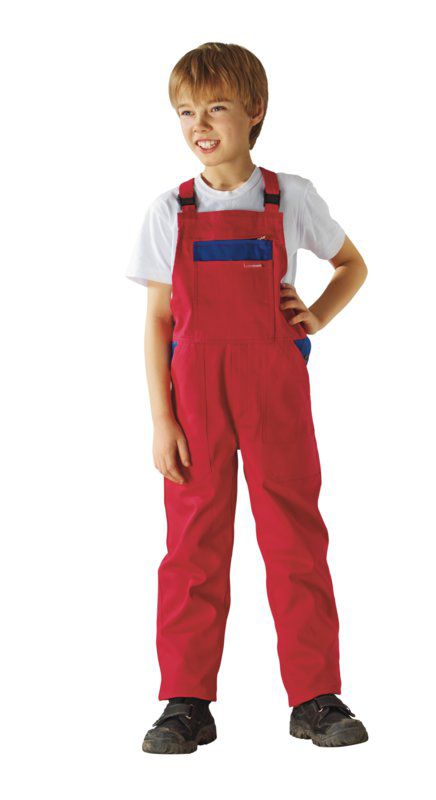 Produktbild Planam Kinderlatzhose mittelrot kornblau Größe 86 92 bild 2
