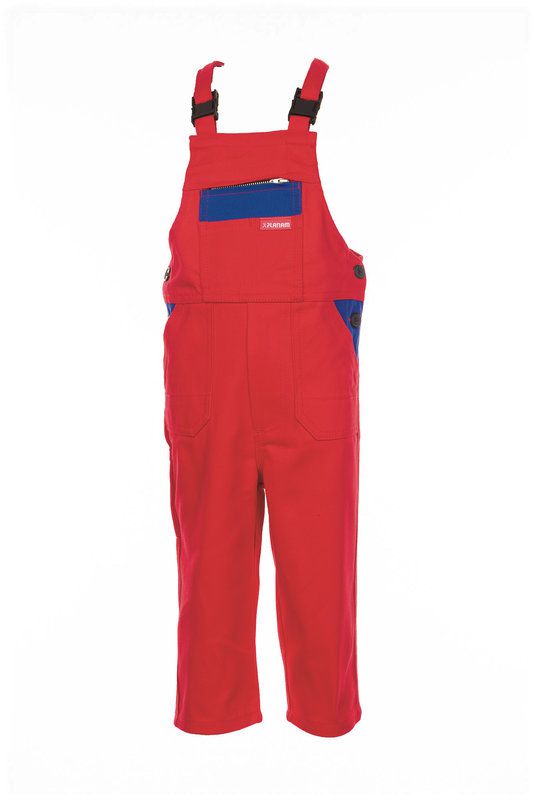 Produktbild Planam Kinderlatzhose mittelrot kornblau Größe 158 164