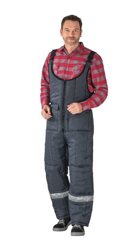 Produktbild Planam Kühlhaus Gefrierhaus Latzhose marine Innenfutter rot Größe XXL bild 2