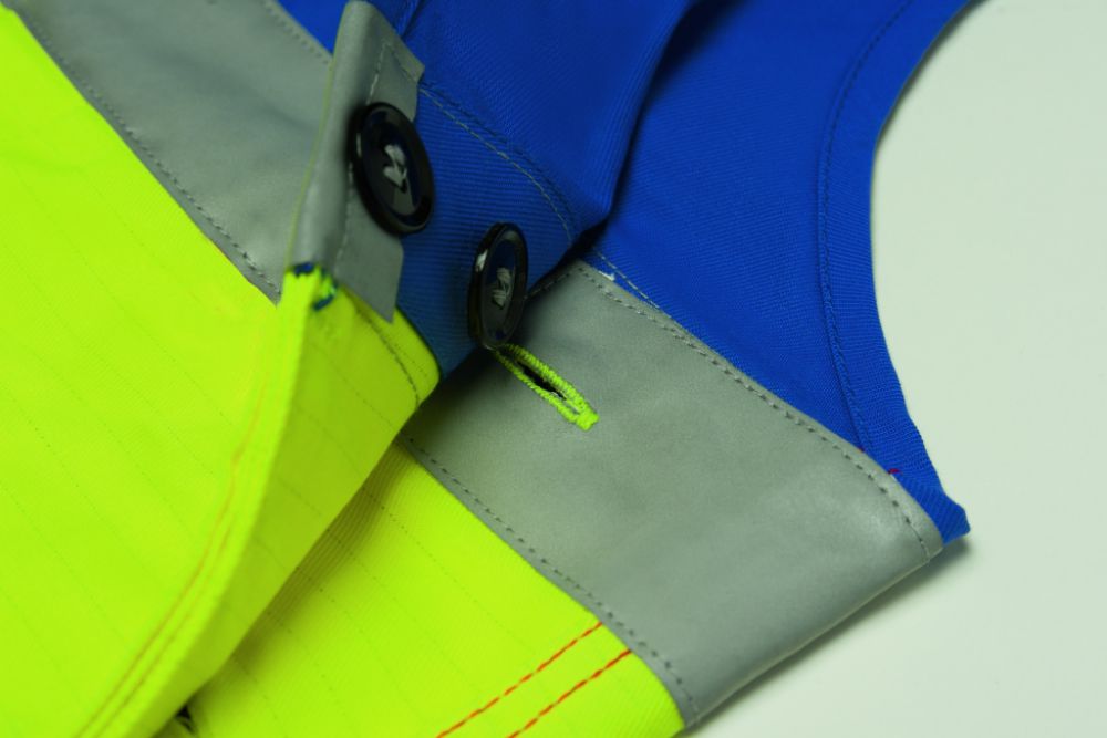 Produktbild Planam Major Protect Latzhose warngelb kornblau Größe 48 bild 7