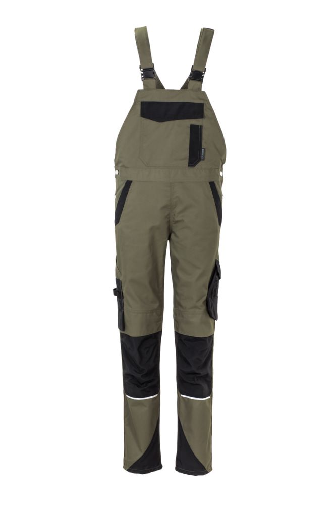 Produktbild Planam Norit Damen Latzhose oliv schwarz Größe 54