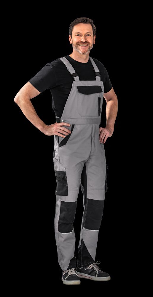 Produktbild Planam Norit Herren leichte Latzhose in zink schwarz Gr. 58 bild 5