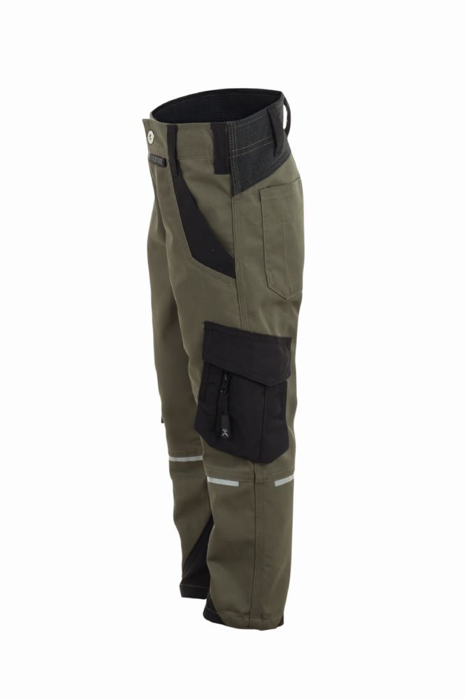 Produktbild Planam Norit Kids Bundhose mit Reflexstreifen in oliv schwarz Gr. 110 116 bild 6