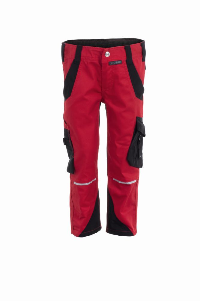 Produktbild Planam Norit Kids Bundhose mit Reflexstreifen rot und schwarz Gr. 158 164