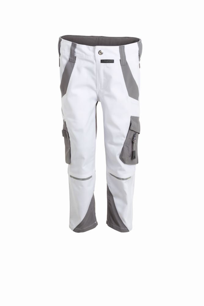 Produktbild Planam Norit Kids Bundhose mit Knietaschen in weiß zink Gr. 122 128