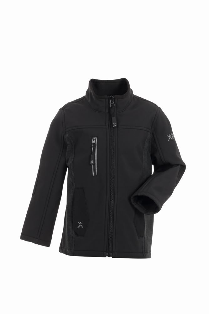 Produktbild Planam Norit Kids Pure Softshelljacke in der Farbe schwarz Gr. 110 116