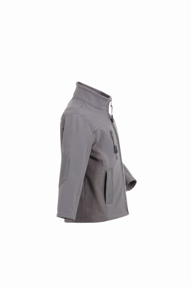 Produktbild Planam Norit Kids Pure Softshelljacke mit Reflexbiesen zink Gr. 170 176 bild 7