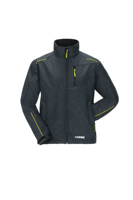 Produktbild Planam Outdoor Neon Softshelljacke grau grün Größe S