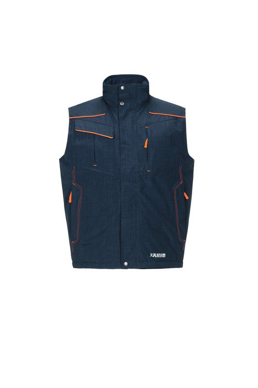 Produktbild Planam Outdoor Neon Weste marine orange XL bild 1