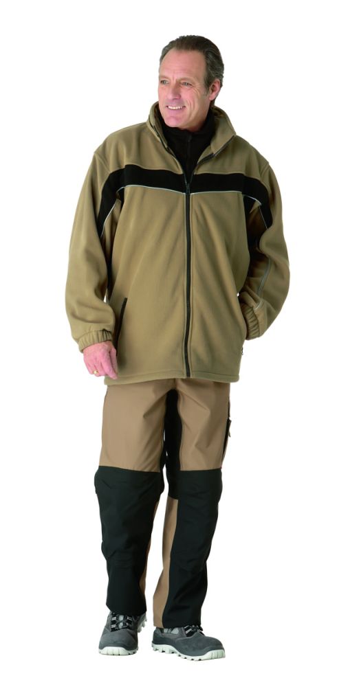 Produktbild Planam Plaline Arbeitsjacke Fleecejacke sand schwarz Größe XS bild 2