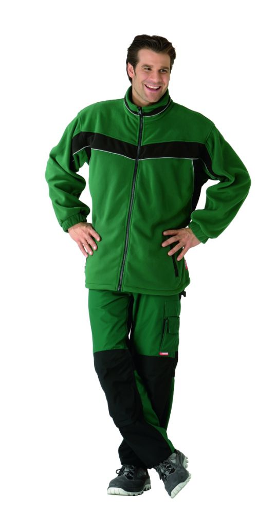 Produktbild Planam Plaline Arbeitsjacke Fleecejacke grün schwarz Größe L bild 2