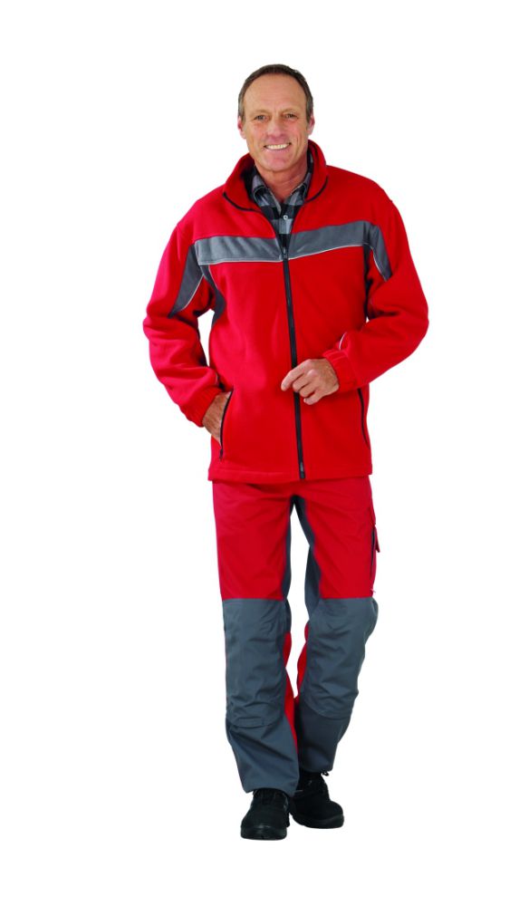 Produktbild Planam Plaline Arbeitsjacke Fleecejacke rot schiefer Größe XS bild 2