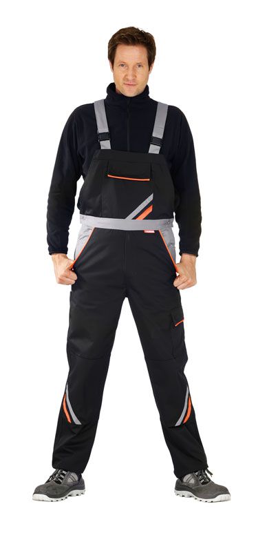 Produktbild Planam Visline Arbeitshose Latzhose schwarz orange zink Größe 118 bild 2