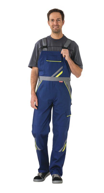 Produktbild Planam Visline Arbeitshose Latzhose marine gelb zink Größe 52 bild 2