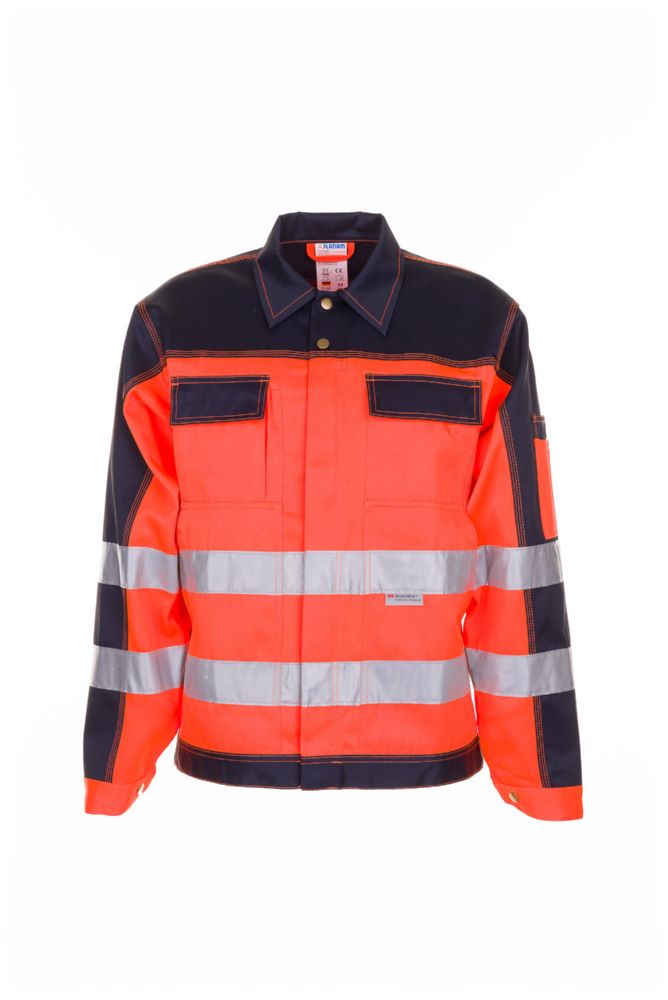 Produktbild Planam Warnschutz Bundjacke orange marine Größe 66