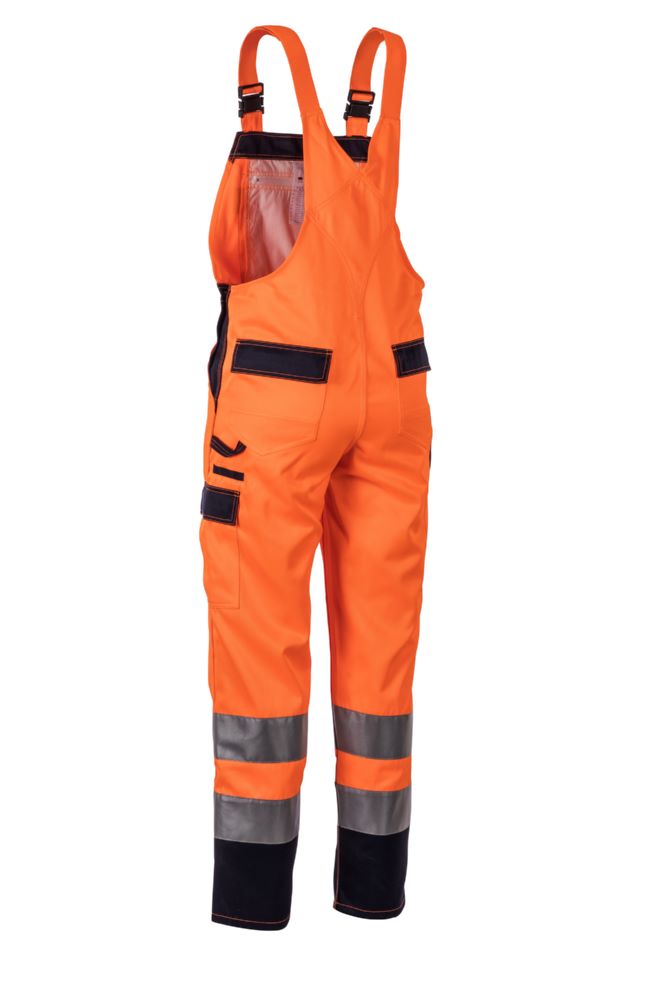 Produktbild Planam Warnschutz Latzhose orange marine Größe 30 bild 4