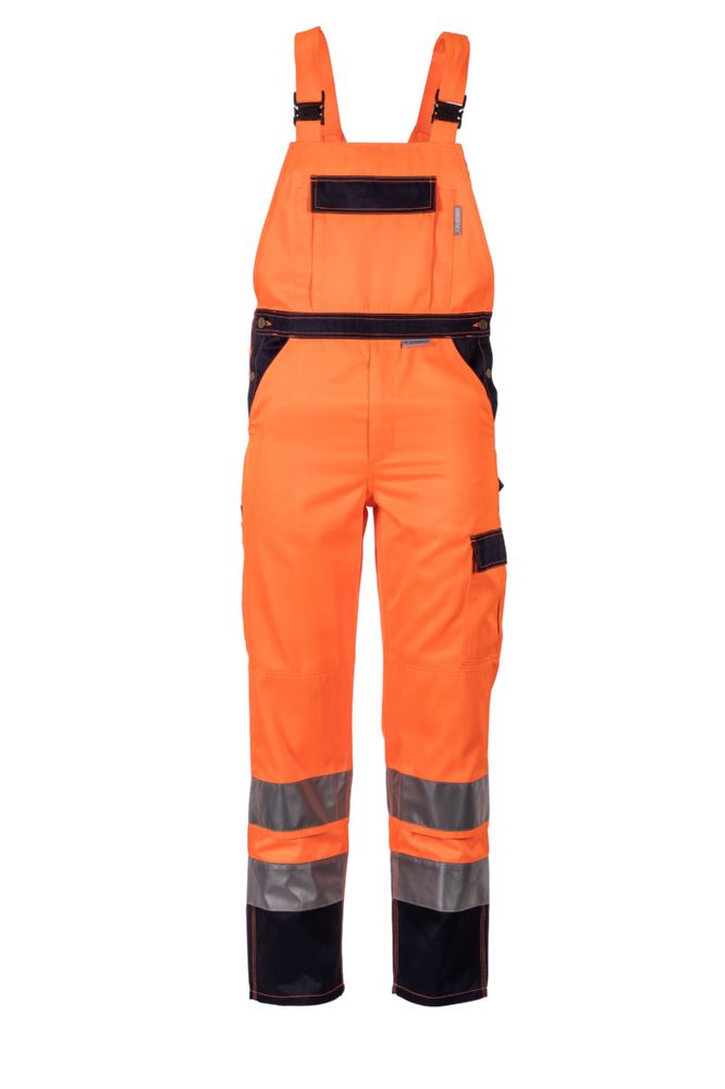 Produktbild Planam Warnschutz Latzhose orange marine Größe 70 bild 1