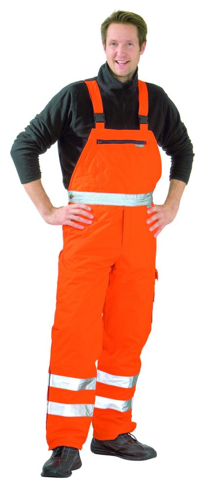 Produktbild Planam Warnschutz Winterlatzhose uni orange Größe S bild 2
