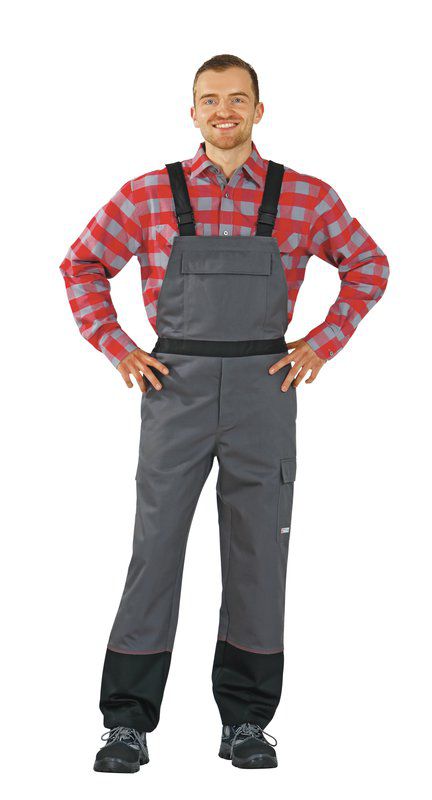 Produktbild Planam Weld Shield Latzhose grau schwarz Größe 102 bild 2