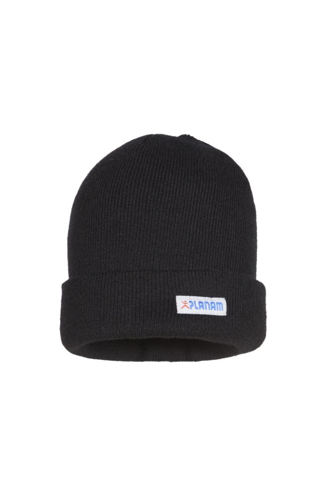 Produktbild Planam Zubehör Strickmütze mit Umschlag schwarz Universalgröße