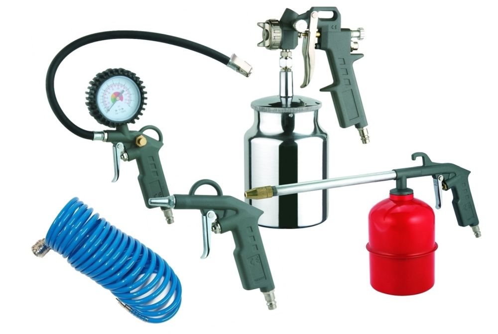 Produktbild AEROTEC Druckluftset 5 tlg. - mit Saugbecher Pistole