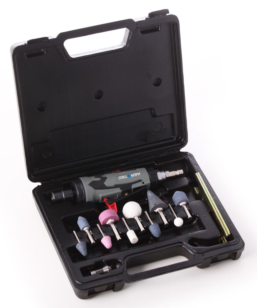 Produktbild AEROTEC Stabschleiferset im Koffer 3 + 6 mm Spannzange