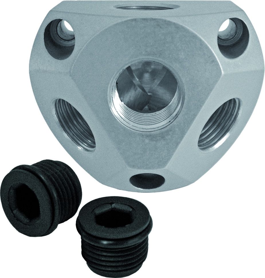 Produktbild AEROTEC Luftverteilerdose  Alu 15 mm inkl. 2 Stopfen und Einschraubverbinder bild 2