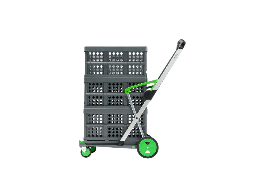 Produktbild Clax Trolley green edition mit faltbarer Box 46 Liter grey edition bild 4