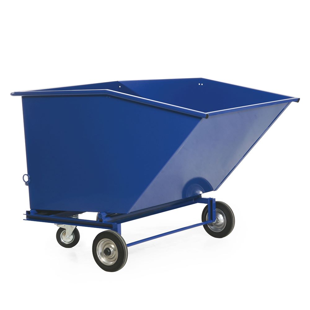 Produktbild Rotauro Blechkasten Wagen mit 600 Liter Inhalt und Vollgummireifen RAL 5010