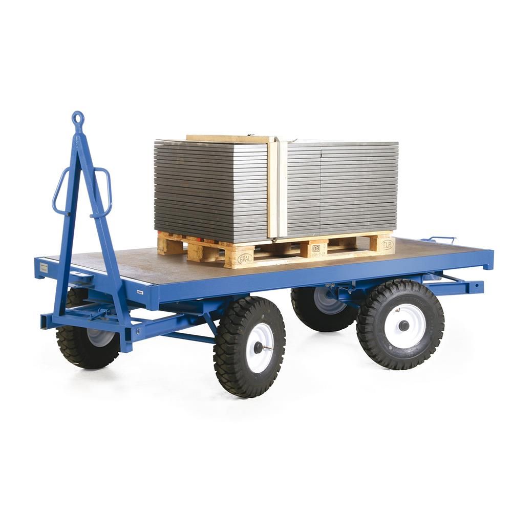 Produktbild Rotauro Industrieanhänger Doppel Drehschemel Lenkung 5000 kg Last 2000 x 1000 mm bild 2