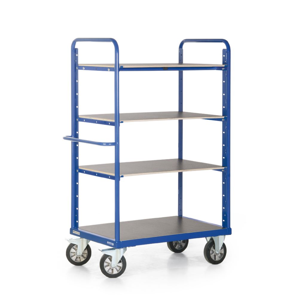 Produktbild Rotauro Schwerlast Etagenwagen bis 1200 kg 4 x Ladefläche 1600 x 800 mm RAL 5010