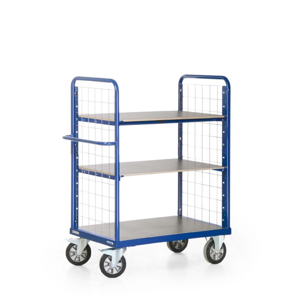 Produktbild Rotauro Schwerlast Etagenwagen 3 Ladeflächen 2 Stirnseiten 1790 x 800 mm