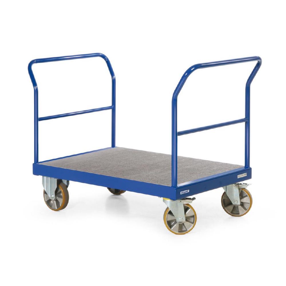 Produktbild Rotauro Schwerlast Plattformwagen Serie R bis 2200 kg 2 Schiebebügel 1000 x 700 mm bild 2