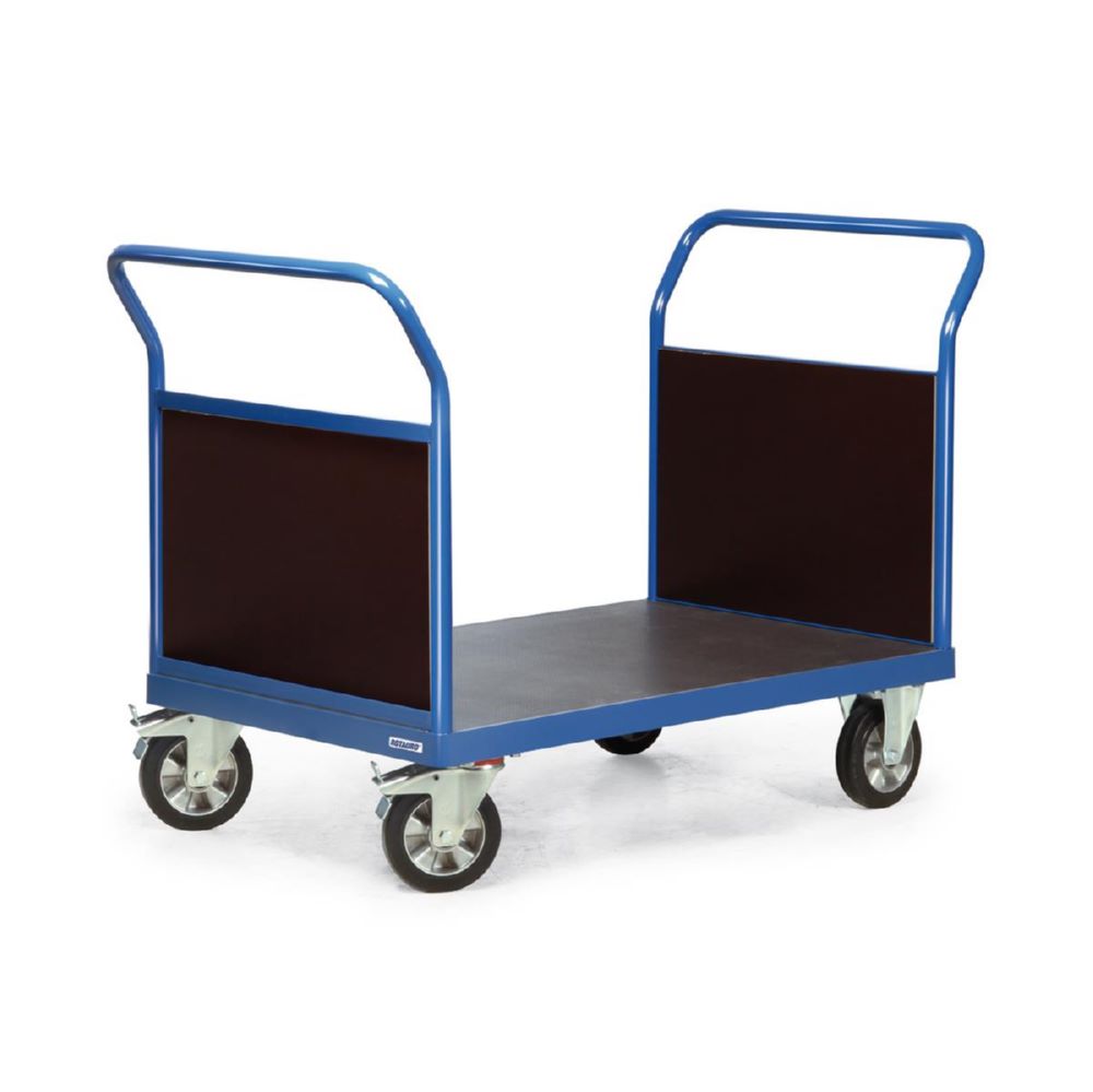Produktbild Rotauro Schwerlast Plattformwagen Serie R 2 Stirnwänden aus Holz 1200 x 800 mm