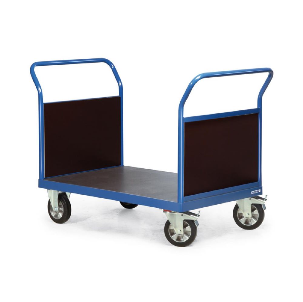 Produktbild Rotauro Schwerlast Plattformwagen Serie R 2 Stirnwänden aus Holz 1600 x 800 mm bild 2