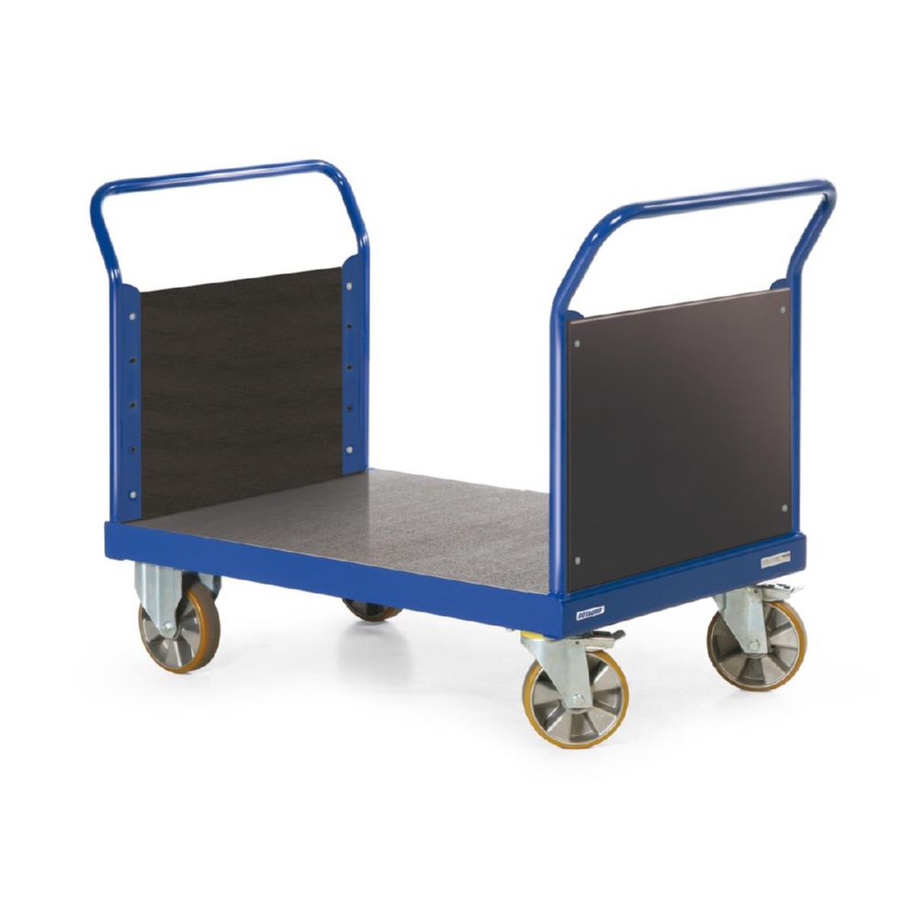 Produktbild Rotauro Schwerlast Plattformwagen Serie R2200 2 Holzstirnwände beidseitig 1600 x 800 mm bild 2