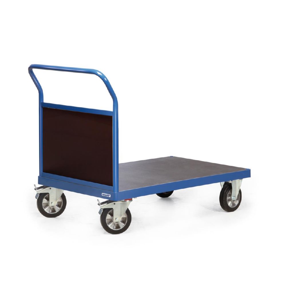 Produktbild Rotauro Schwerlast Plattformwagen Serie R Stirnwand aus Holz 1000 x 700 mm