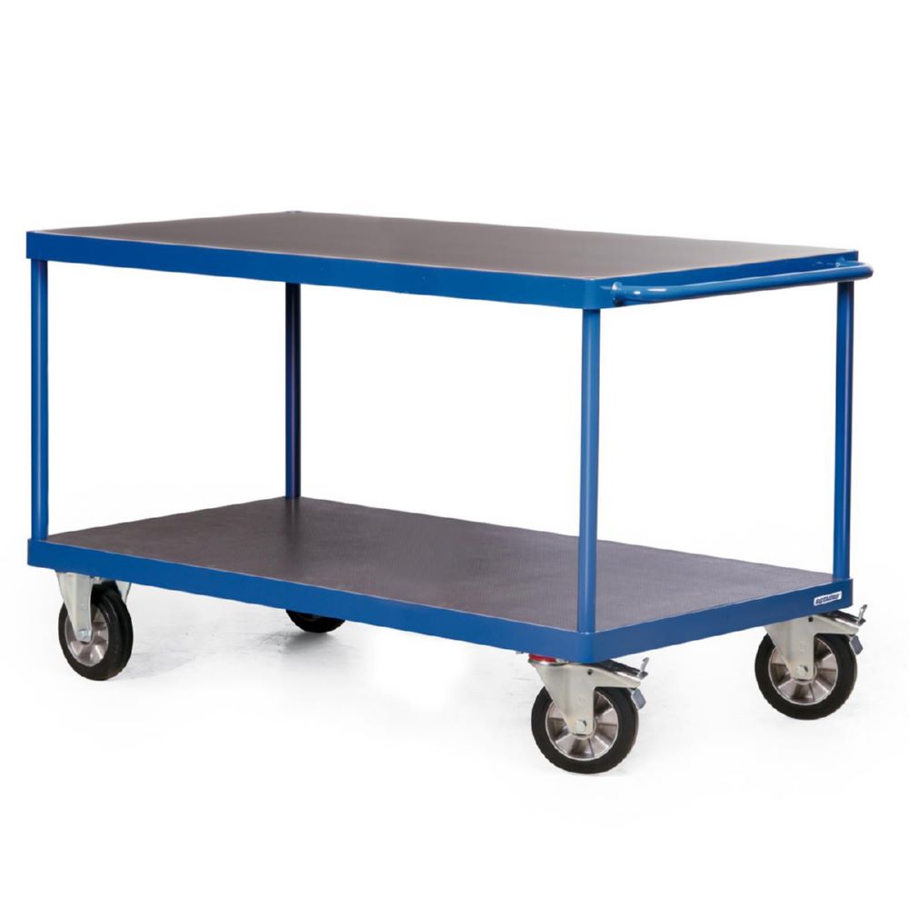 Produktbild Rotauro Schwerlast Tischwagen Serie R 1200 kg 2 x Ladeflächen 2000 x 800 mm bild 2