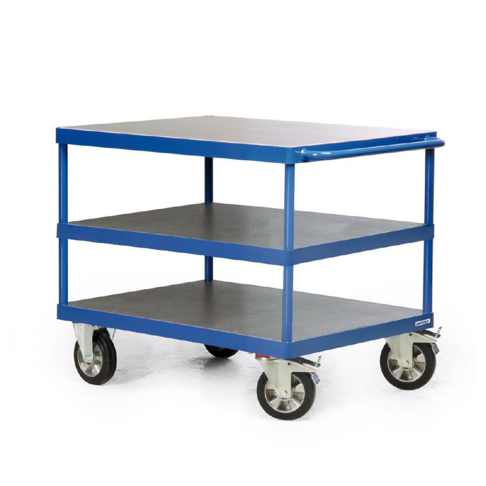 Produktbild Rotauro Schwerlast Tischwagen Serie R 1200 kg 3 x Ladefläche 1000 x 700 mm bild 2