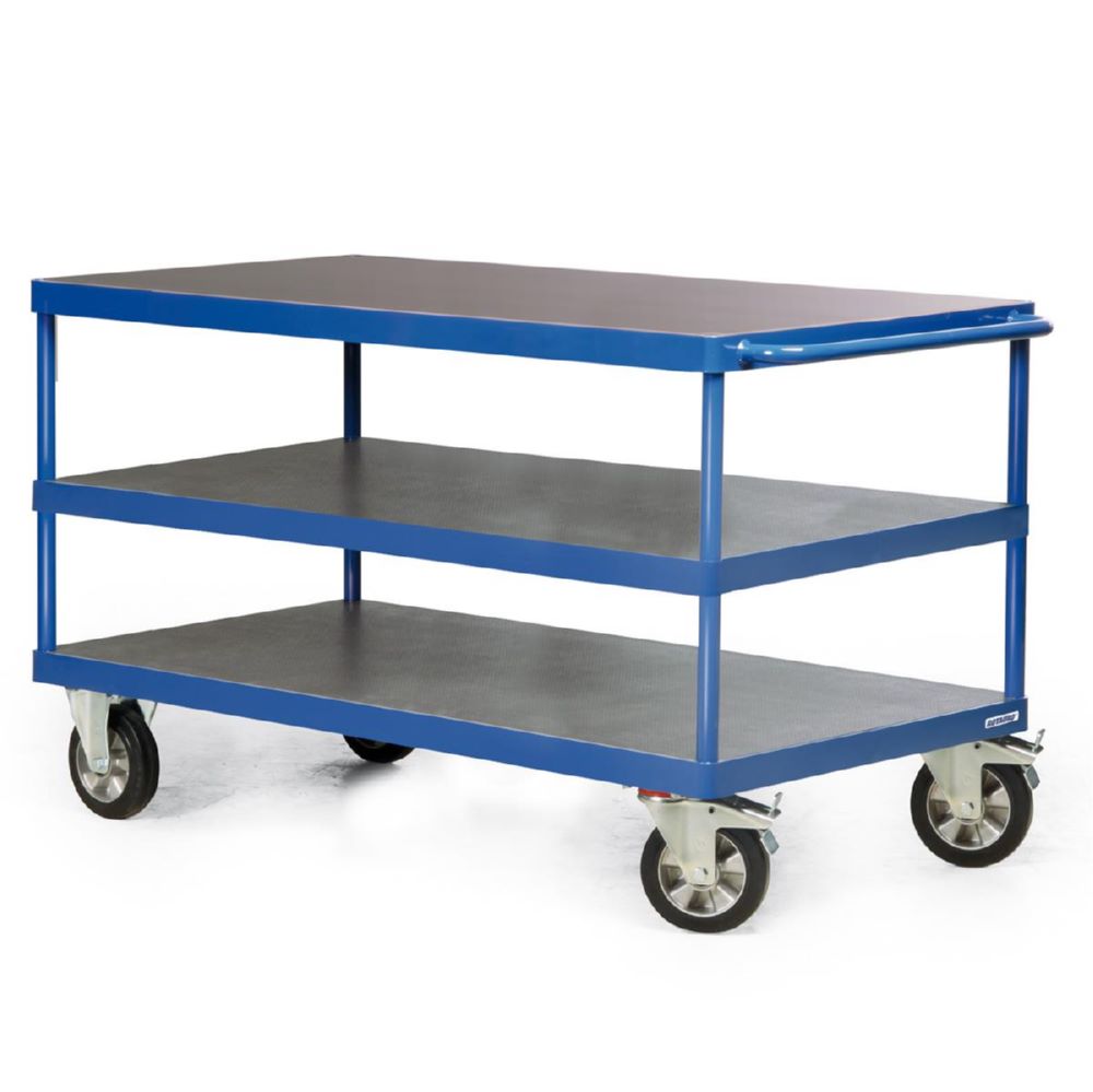 Produktbild Rotauro Schwerlast Tischwagen Serie R bis 1200 kg 3 x Ladeflächen 2000 x 800 mm bild 2