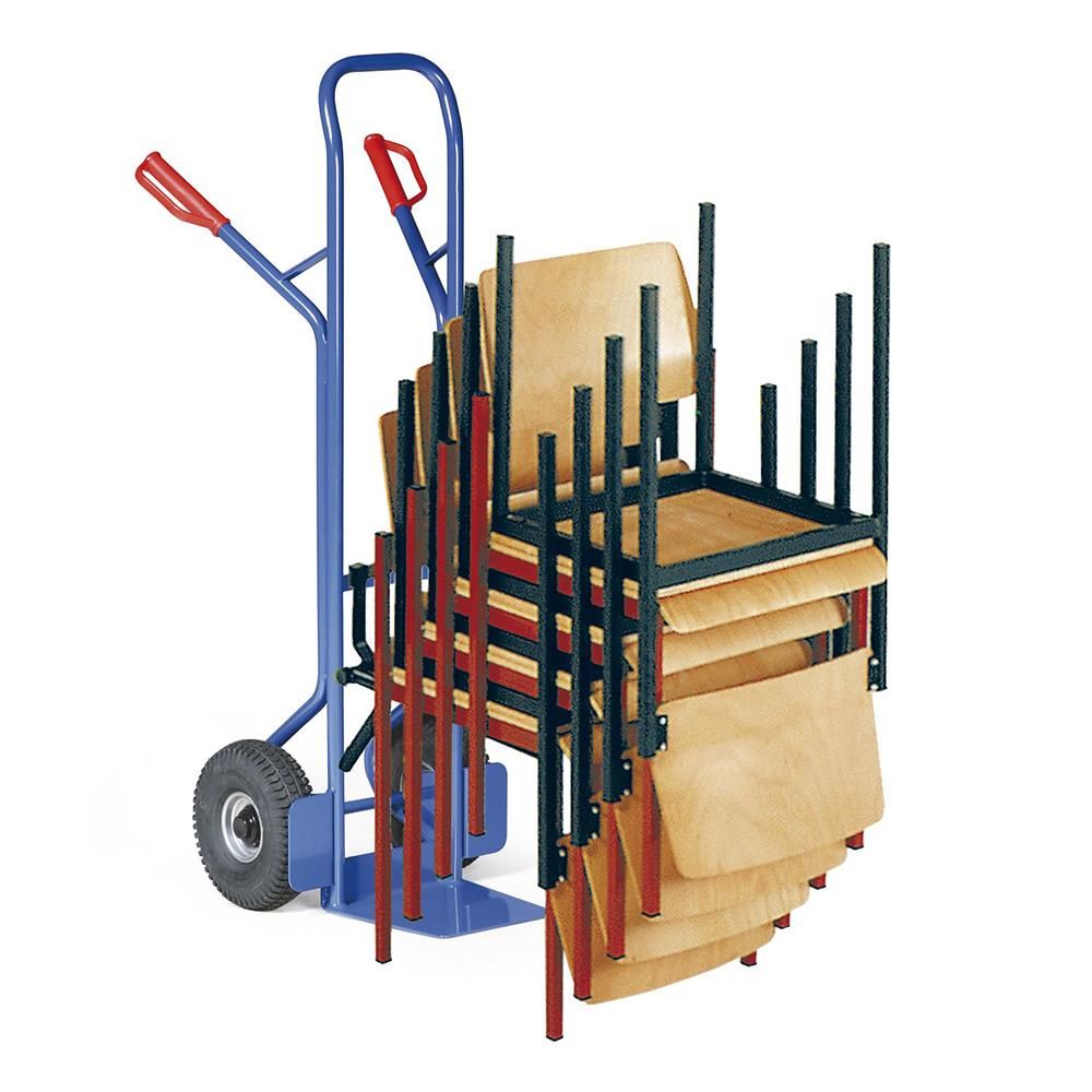 Produktbild Rotauro Stahlrohr Stapelkarre bis 350 kg 2 Lufträder Höhe 1370 mm bild 2