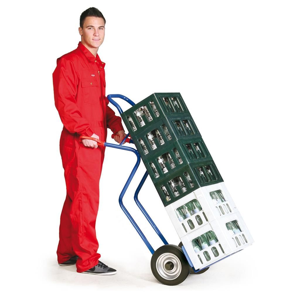 Produktbild Rotauro Stahlrohr Stapelkarre bis 350 kg Vollgummiräder Höhe 1370 mm bild 2