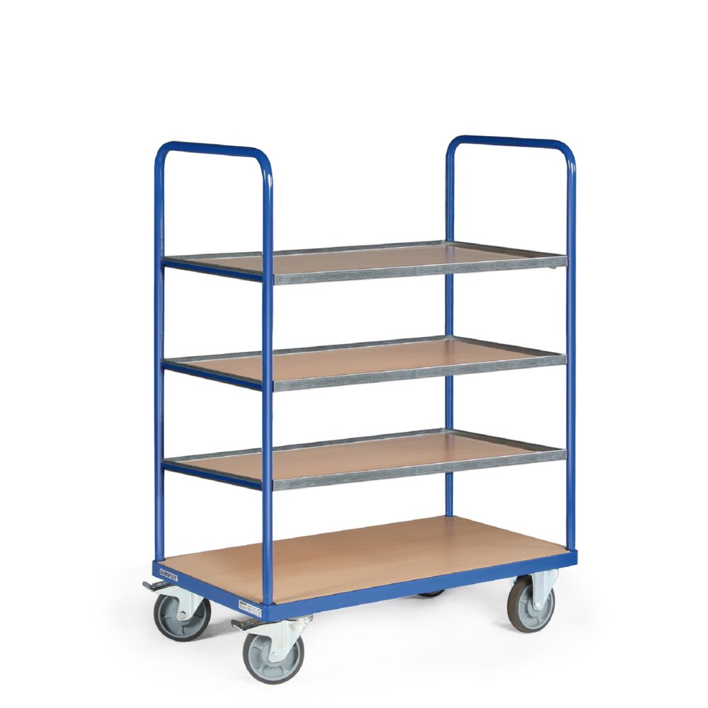 Produktbild Tauroflex Etagenwagen Basic 4 Etagen 2 davon mit Bordkante 700 x 1190 x 1460 mm