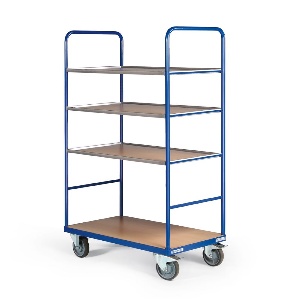 Produktbild Tauroflex Etagenwagen Basic 4 offene Etagen bis 500 kg 800 x 1390 x 1760 mm bild 2