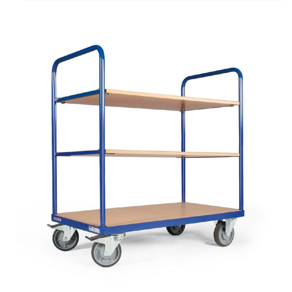 Produktbild Tauroflex Etagenwagen Modell Basic 3 Etagen ohne Bordkante 600 x 1190 x 1160 mm