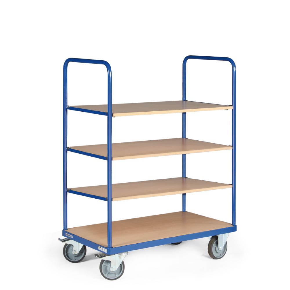 Produktbild Tauroflex Etagenwagen Basic 4 Etagen mit TPE Bereifung 700 x 1190 x 1460 mm bild 1