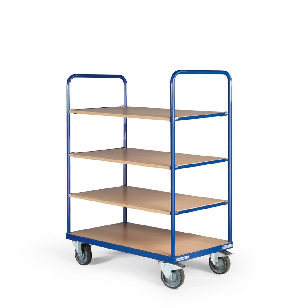 Produktbild Tauroflex Etagenwagen Basic 4 Etagen mit TPE Bereifung 700 x 1190 x 1460 mm bild 4