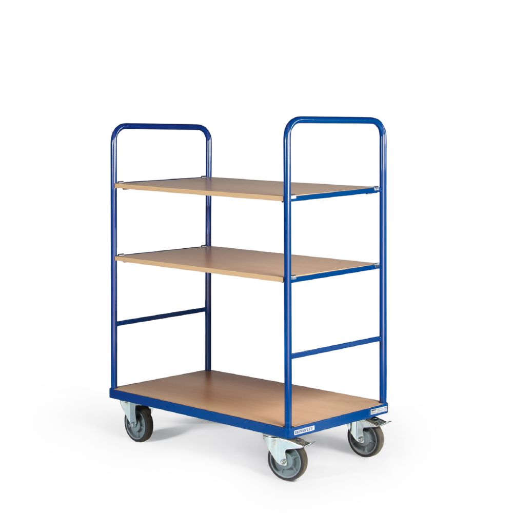 Produktbild Tauroflex Etagenwagen Basic 3 offene Etagen bis 500 kg Last 700 x 1190 x 1460 mm bild 4