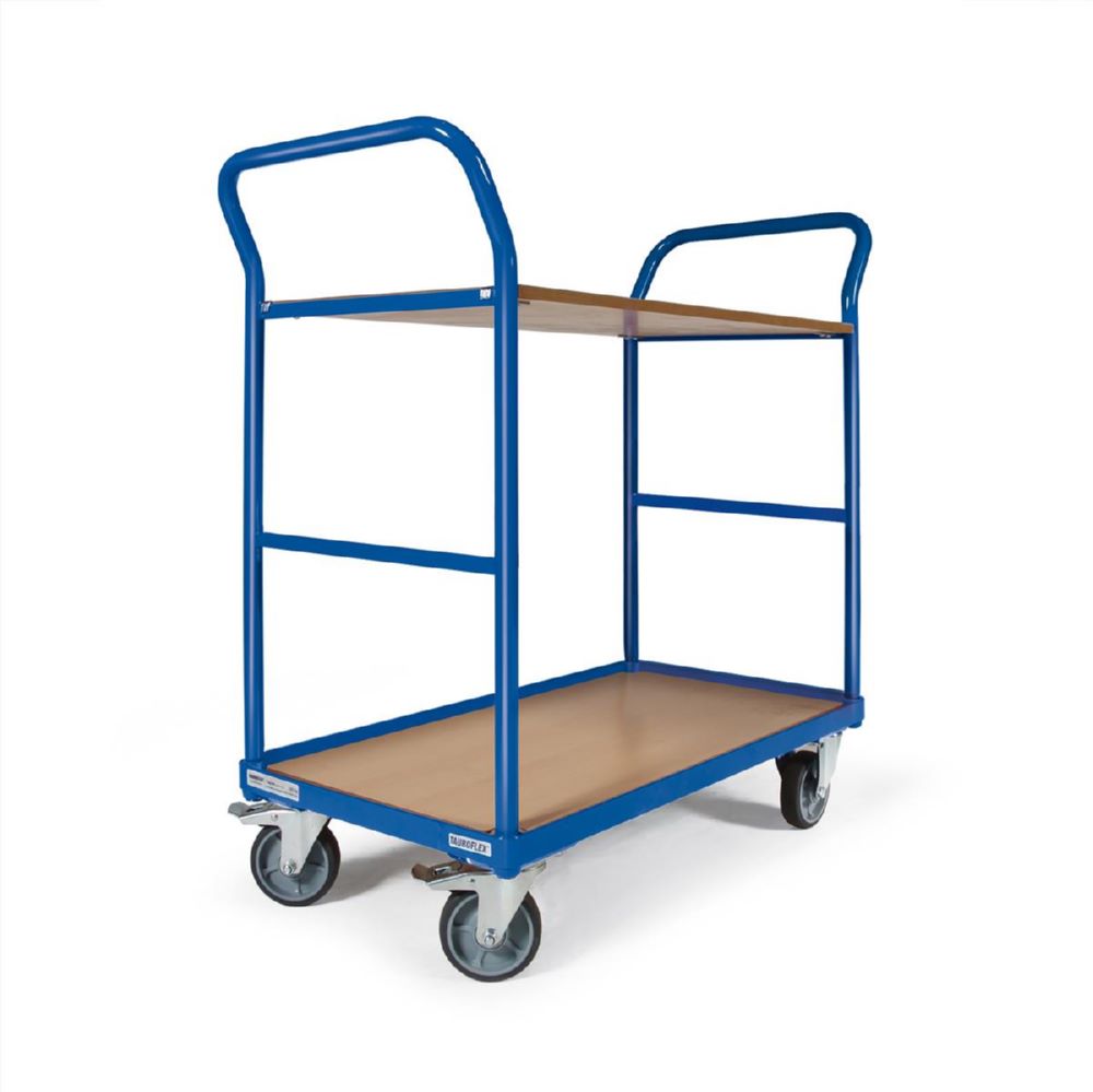 Produktbild Tauroflex Etagenwagen basic 2 Etagen aus MDF Platten 600 x 1175 x 1017 mm bild 1