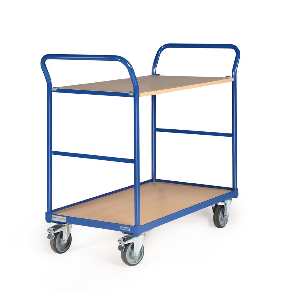 Produktbild Tauroflex Etagenwagen Basic 2 Ladeflächen mit Lenk und Bockrollen 500 x 1025 x 1017 mm bild 4